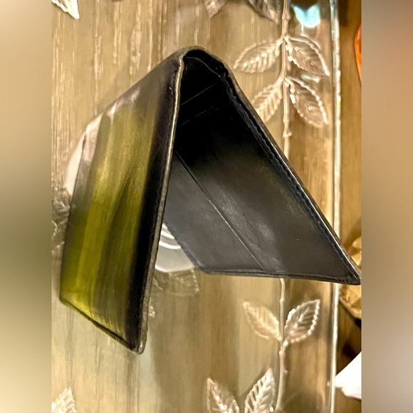 Vintage Dilana Black Leather Credit Card Case Carrier Bifold Wallet - Picture 13 of 13